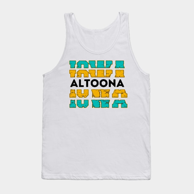 Altoona Iowa Vintage Text Souvenir Tank Top by Kelowna USA